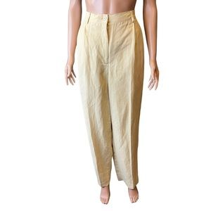 Elisabeth by Liz Claiborne Wide Leg High Rise Linen Blend Career Pants 16